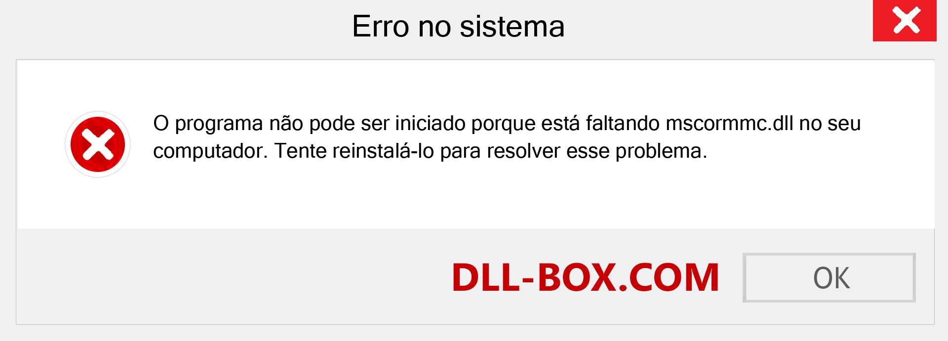 Arquivo mscormmc.dll ausente ?. Download para Windows 7, 8, 10 - Correção de erro ausente mscormmc dll no Windows, fotos, imagens